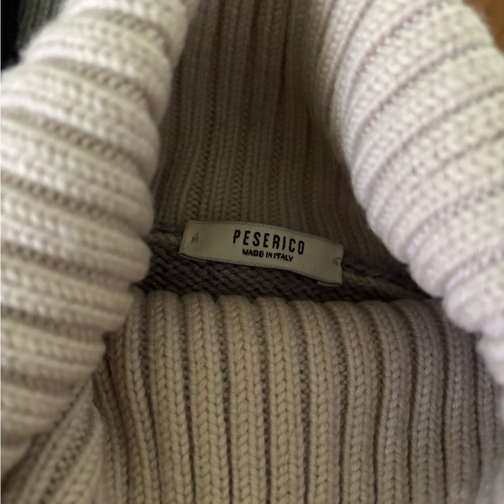 Peserico Cream Cowl Neck Sweater